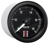 Autometer Stack 52mm 8-18V Pro Stepper Motor Battery Voltage Gauge - Black thumbnail 5