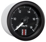 Autometer Stack 52mm 8-18V Pro Stepper Motor Battery Voltage Gauge - Black thumbnail 6