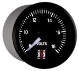Autometer Stack 52mm 8-18V Pro Stepper Motor Battery Voltage Gauge - Black thumbnail 8
