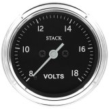 Autometer Stack 52mm 8-18V Pro Stepper Motor Battery Voltage Gauge - Classic thumbnail 1