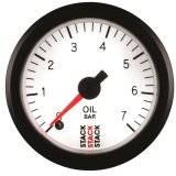 Autometer Stack 52mm 0-7 Bar M10 Male Pro Stepper Motor Oil Pressure Gauge - White thumbnail 4