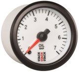 Autometer Stack 52mm 0-7 Bar M10 Male Pro Stepper Motor Oil Pressure Gauge - White thumbnail 8