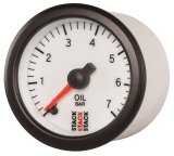 Autometer Stack 52mm 0-7 Bar M10 Male Pro Stepper Motor Oil Pressure Gauge - White thumbnail 9