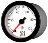 Autometer Stack 52mm 0-100 PSI 1/8in NPTF Male Pro Stepper Motor Oil Pressure Gauge - White thumbnail 5