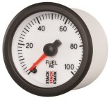 Autometer Stack 52mm 0-100 PSI 1/8in NPTF Male Pro Stepper Motor Fuel Pressure Gauge - White thumbnail 8