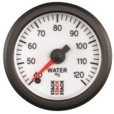 Autometer Stack 52mm 40-120 Deg C 1/8in NPTF Male Pro Stepper Motor Water Temp Gauge - White thumbnail 1