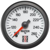Autometer Stack 52mm 100-260 Deg F 1/8in NPTF Male Pro Stepper Motor Water Temp Gauge - White thumbnail 2