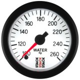 Autometer Stack 52mm 100-260 Deg F 1/8in NPTF Male Pro Stepper Motor Water Temp Gauge - White thumbnail 3