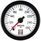 Autometer Stack 52mm 100-260 Deg F 1/8in NPTF Male Pro Stepper Motor Water Temp Gauge - White thumbnail 4