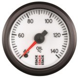 Autometer Stack 52mm 40-140 Deg C 1/8in NPTF Male Pro Stepper Motor Oil Temp Gauge - White thumbnail 1