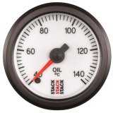 Autometer Stack 52mm 40-140 Deg C 1/8in NPTF Male Pro Stepper Motor Oil Temp Gauge - White thumbnail 2