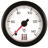 Autometer Stack 52mm 40-140 Deg C 1/8in NPTF Male Pro Stepper Motor Oil Temp Gauge - White thumbnail 4