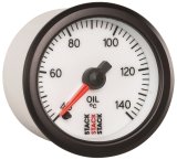 Autometer Stack 52mm 40-140 Deg C 1/8in NPTF Male Pro Stepper Motor Oil Temp Gauge - White thumbnail 7