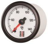 Autometer Stack 52mm 40-140 Deg C 1/8in NPTF Male Pro Stepper Motor Oil Temp Gauge - White thumbnail 9