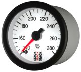 Autometer Stack 52mm 140-280 Deg F 1/8in NPTF Male Pro Stepper Motor Oil Temp Gauge - White thumbnail 4