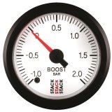 Autometer Stack 52mm -1 to +2 Bar (Incl T-Fitting) Pro Stepper Motor Boost Pressure Gauge - White thumbnail 4