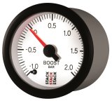 Autometer Stack 52mm -1 to +2 Bar (Incl T-Fitting) Pro Stepper Motor Boost Pressure Gauge - White thumbnail 7