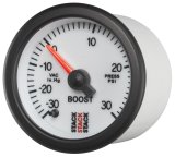 Autometer Stack 52mm -30INHG to +30 PSI (Incl T-Fitting) Pro Stepper Motor Boost Press Gauge - White thumbnail 7
