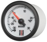 Autometer Stack 52mm -30INHG to +30 PSI (Incl T-Fitting) Pro Stepper Motor Boost Press Gauge - White thumbnail 8