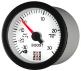 Autometer Stack 52mm -30INHG to +30 PSI (Incl T-Fitting) Pro Stepper Motor Boost Press Gauge - White thumbnail 9