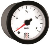 Autometer Stack 52mm 0-280 Ohm Programmable Pro Stepper Motor Fuel Level Gauge - White thumbnail 7