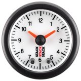 Autometer Stack Analog Clock Gauge - White thumbnail 1