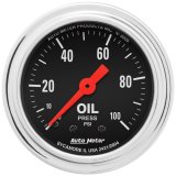 Autometer Traditional Chrome 2-1/16in 100 PSI Mechanical Oil Pressure Gauge thumbnail 4