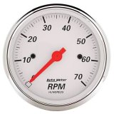 Autometer Arctic White 3-1/8in 7K RPM In Dash Tachometer Gauge thumbnail 1
