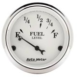 Auto Meter Old Tyme White 2-1/16in 0-30 OHM Electric Fuel Level Gauge thumbnail 1