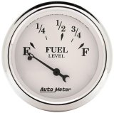 Auto Meter Old Tyme White 2-1/16in 0-30 OHM Electric Fuel Level Gauge thumbnail 2