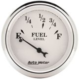 Auto Meter Old Tyme White 2-1/16in 0-30 OHM Electric Fuel Level Gauge thumbnail 4