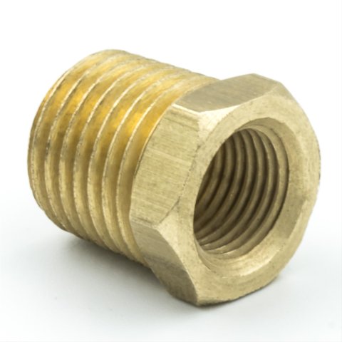 Autometer Brass Adapter Fitting - 1/4in NPT Male / 1/8in NPT Female