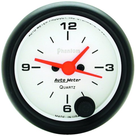 Autometer Phantom 52mm 12V Electronic Clock Gauge thumbnail 2