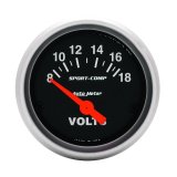 Autometer Sport-Comp 52mm 8-18 Volt Electronic Voltmeter Gauge thumbnail 2