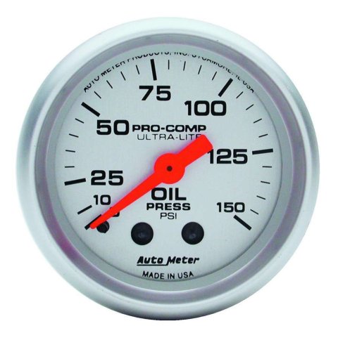 Autometer Ultra-Lite 52mm 0-150 PSI Mechanical Oil Pressure Gauge thumbnail 8