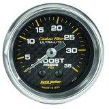 Autometer Carbon Fiber 52mm 35 PSI Mechanical Boost Gauge thumbnail 3