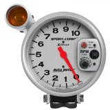 Autometer Sport-Comp 5 inch 10K RPM Shift Light Silver Tach thumbnail 2