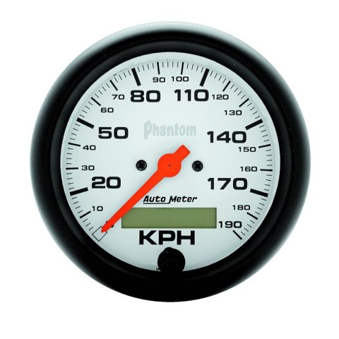 Autometer Phantom 3-3/8in 190 KM/H Speedometer Electric Program w/ LCD Odometer thumbnail 4