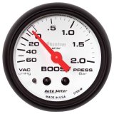 Autometer Phantom 2-1/16in 60CM/HG - 2.0 Bar - Mechanical Gauge thumbnail 1