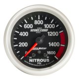 Autometer Sport-Comp II Pro Control 2-5/8in 1600 PSI Nitrous Pressure Gauge w/ Peak and Warn thumbnail 2
