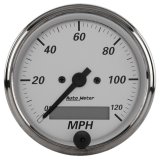 Autometer American Platinum 3-1/8in 0-120mph Electronic In-Dash Programmable Speedometer thumbnail 1