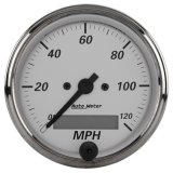 Autometer American Platinum 3-1/8in 0-120mph Electronic In-Dash Programmable Speedometer thumbnail 2