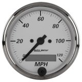 Autometer American Platinum 3-1/8in 0-120mph Electronic In-Dash Programmable Speedometer thumbnail 3