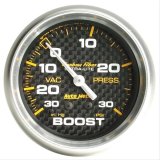 Autometer Carbon Fiber 52mm 30 PSI Mechanical Boost Gauge thumbnail 1