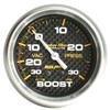 Autometer Carbon Fiber 52mm 30 PSI Mechanical Boost Gauge thumbnail 8