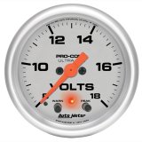Autometer Ultra-Lite 52mm Voltmeter 18V Digital Stepper Motor w/ Peak and Warning thumbnail 2
