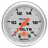 Autometer Ultra-Lite 52mm Voltmeter 18V Digital Stepper Motor w/ Peak and Warning thumbnail 3
