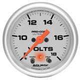 Autometer Ultra-Lite 52mm Voltmeter 18V Digital Stepper Motor w/ Peak and Warning thumbnail 8
