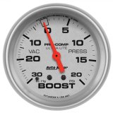 Autometer Ultra-Lite 66.7mm Full Sweep Electronic 30 IN Hg / 20 PSI Vacuum/Boost Gauge thumbnail 1