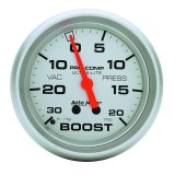 Autometer Ultra-Lite 66.7mm Full Sweep Electronic 30 IN Hg / 20 PSI Vacuum/Boost Gauge thumbnail 3